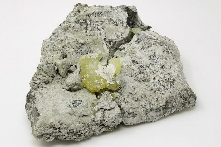 Lemon-Yellow Brucite In Matrix - Balochistan, Pakistan #198564